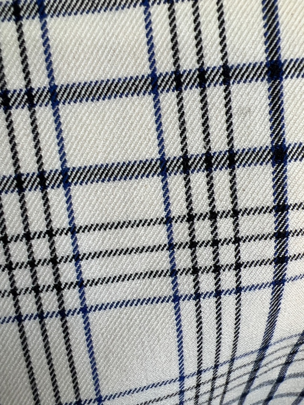 Banana Republic Sloan white black blue plaid ankle pants size 12L - Picture 7 of 10
